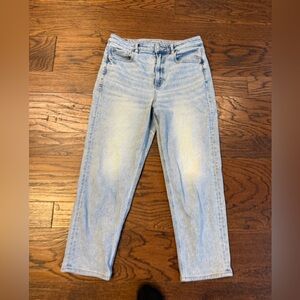 American Eagle Outfitters Light Blue Stretch straight  Leg Jeans 90’s women’s 10